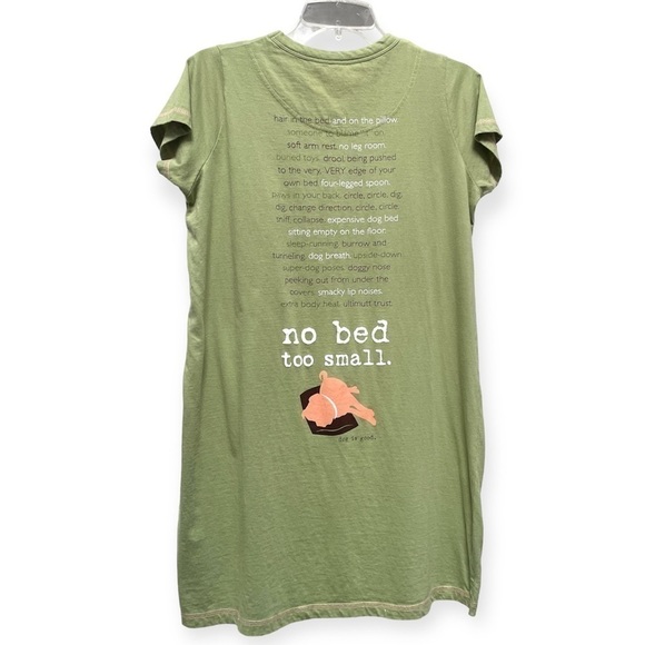 Dog Is Good Sleep Shirt Never Sleep Alone Size Small - Picture 2 of 5